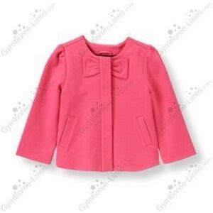 Janie and Jack Girls Pink Bow Coat Size 3-4